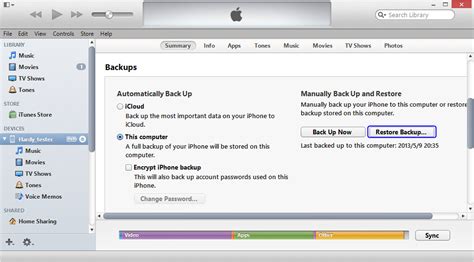 Removing iPhone Backup through iTunes