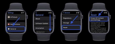 Resetting your Apple Timepiece to Factory Settings