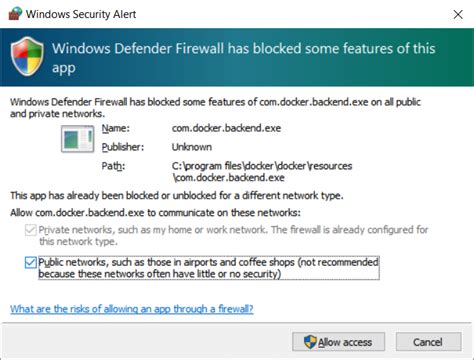 Resolving Issues with Docker Setup on Windows Firewall