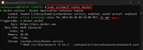 Restarting Docker Service and Verifying Kernel Compatibility