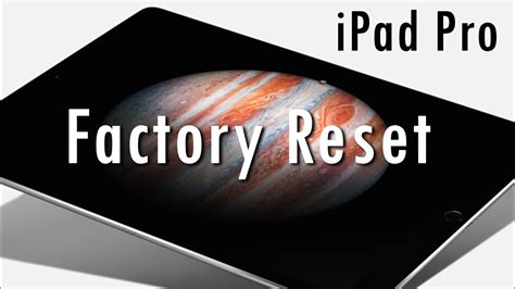 Restore Your iPad to Factory Settings