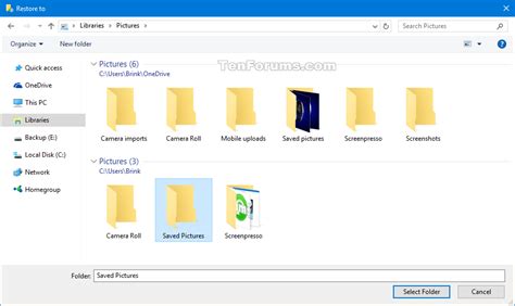 Restoring Files and Folders