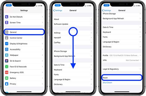 Restoring the device to default settings