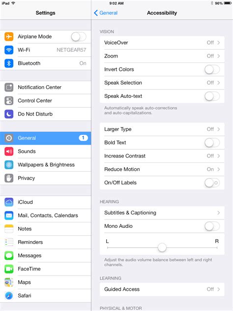 Section: Adjusting Specific Accessibility Features for Increased iPad Functionality