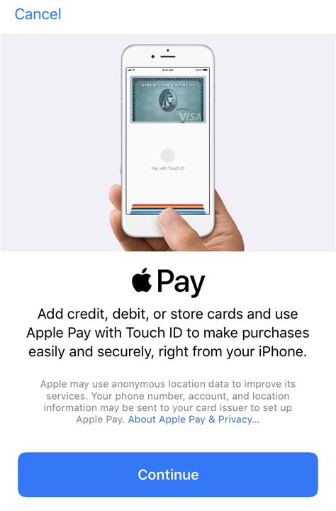 Setting Up Apple Pay and Other Features