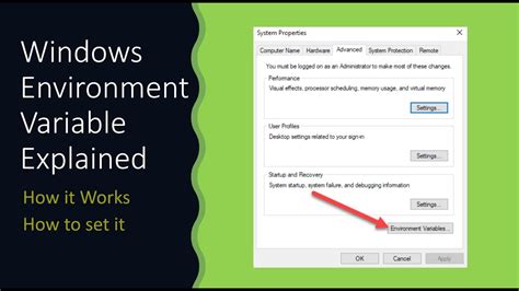 Setting Up Environment Variables on a Windows Machine