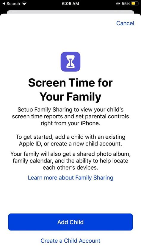 Setting Up Screen Time for Family Sharing and Parental Controls