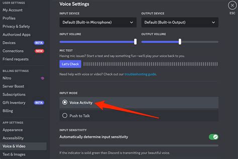 Setting up your audio input in Discord