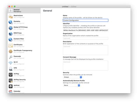 Settings and Configurations on the Device