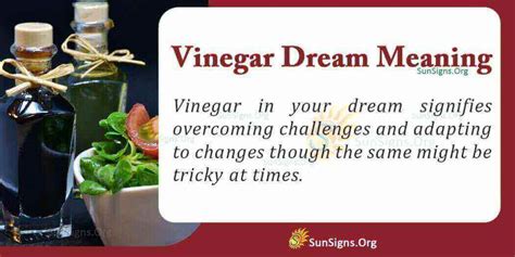 Significance of Vinegar as a Metaphor in Dream Interpretation