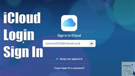 Signing in to your iCloud account