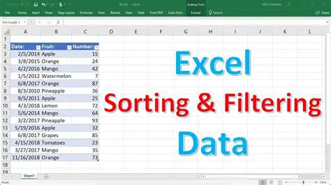 Sorting and Filtering Data in Your Spreadsheet