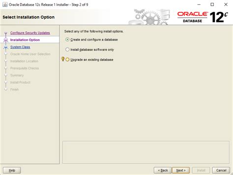 Step 3: Oracle Database Installation on Microsoft Server