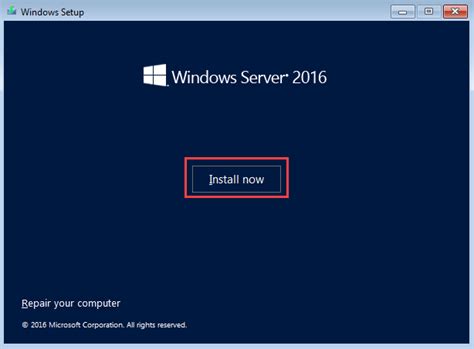 Step 4: Acquire and complete the installation process of the most updated edition of Windows Server