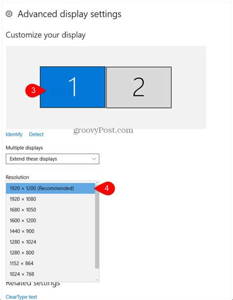 Step 4: Adjusting the Display Size