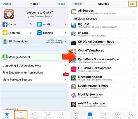 Step 4: Configuring Cydia on your iPad