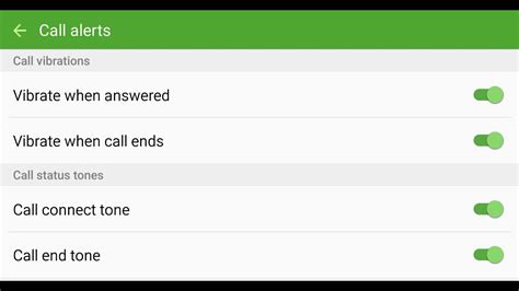 Step 4: Disabling Vibrations When Receiving Phone Calls