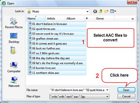 Step 5: Converting the Song to the AAC Format