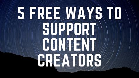 Supporting Content Creators