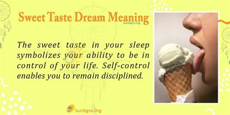 Sweet Dreams: Decoding the Significance of Taste in Dream Analysis