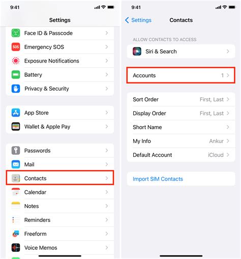 Syncing Contacts from Google Account to Your iPhone