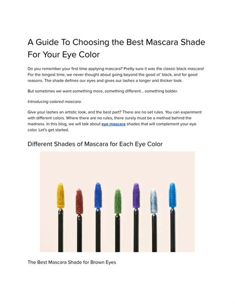 The Battle of Black and White: Choosing the Perfect Mascara Shade