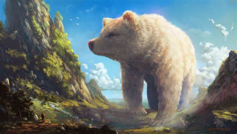 The Enchanted Realm of a Young Bear Offspring's Fantasy