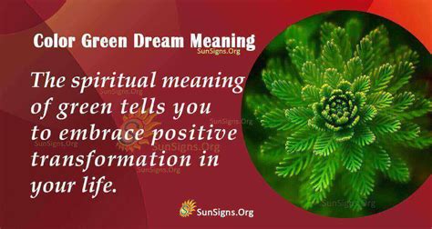 The Meaning and Significance of the Color Green in Dream Interpretation