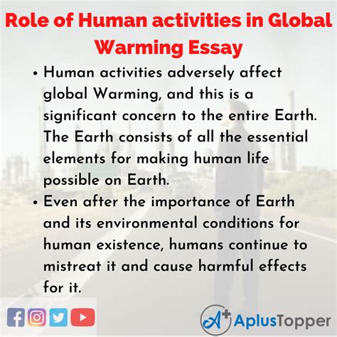 The Role of Human Activities