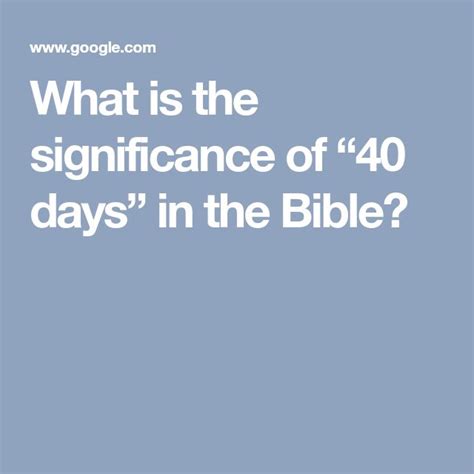 The Significance of 40 Days: A Symbolic Threshold