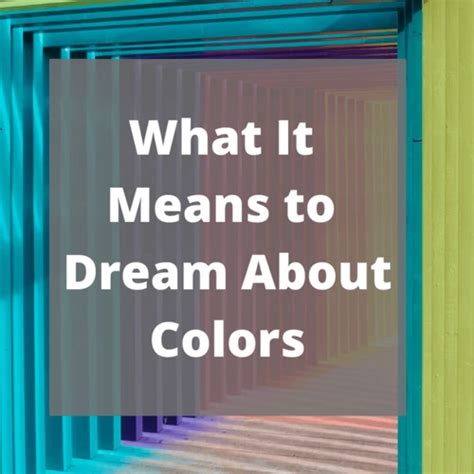 The Significance of Color in the Analysis of Dreams