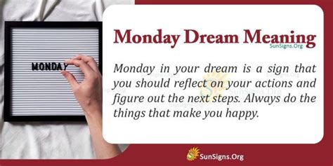 The Significance of Mondays in Interpretation of Dreams