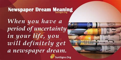 The Significance of Newspapers in Dream Interpretation