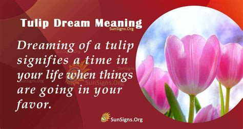 The Significance of Tulip Blossoms in a Dream