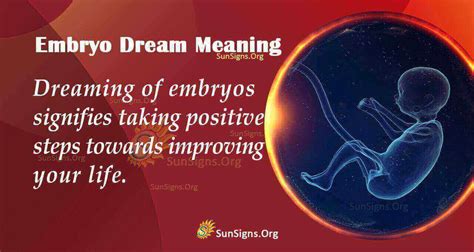 The Significance of a Deceased Embryo in Dreams