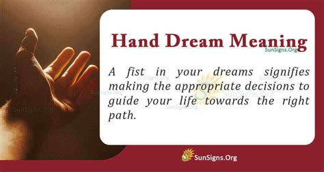 The Symbolic Importance of the Hand in Dream Interpretation