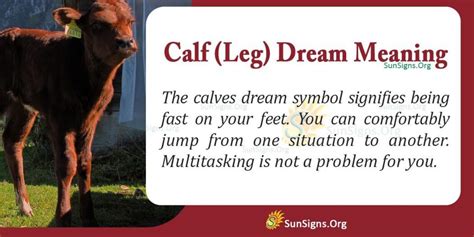 The Symbolic Meaning of a Calf in Dreams