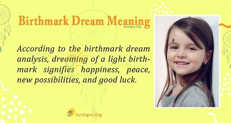 The Symbolic Meaning of a Prominent Birthmark in Dreams