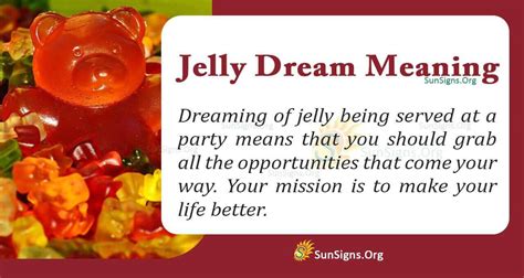 The Symbolic Significance of Jelly in a Woman's Dream