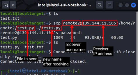 Transferring Data to a Distant Linux Server using SCP Command