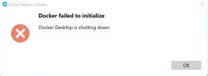 Troubleshooting Docker Initialization Errors on Windows 10