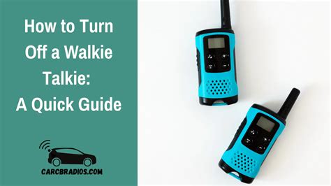 Turning Off Walkie-Talkie Notifications