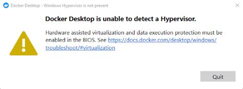 Unable to access Docker Desktop dashboard