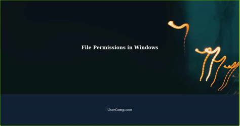 Understanding the Different Categories of Permissions in Windows