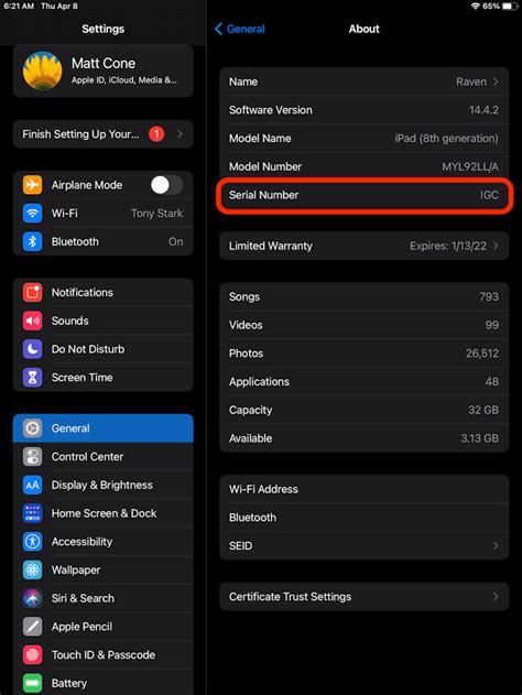 Understanding the Information Provided by an iPad Serial Number