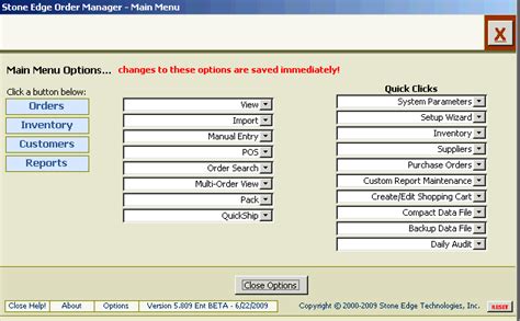 Understanding the Main Menu Options