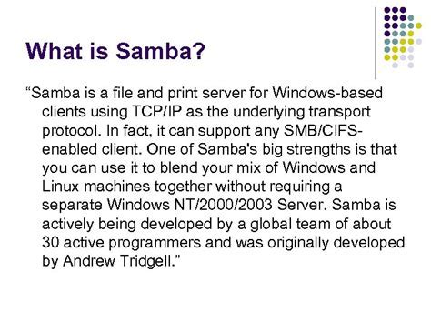 Understanding the Role of Samba in Network Environments for Windows Systems