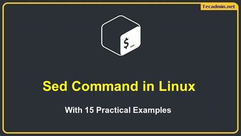 Understanding the Structure of a sed Command