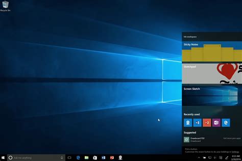 Understanding the Workspace Environment in Windows 10