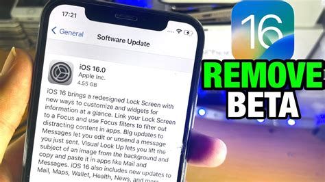 Uninstalling the iOS 16 Beta